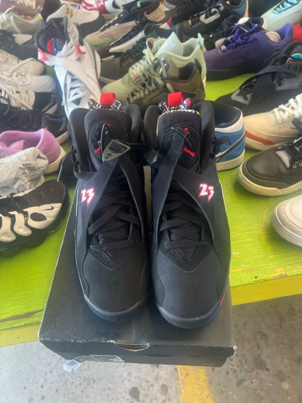 Jordan Men’s Black Red Retro Athletic Shoes Air Jordan 8 Playoffs